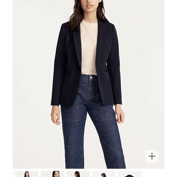 NEW J CREW Parke blazer in bi-stretch cotton SZ 0 - Picture 1 of 7